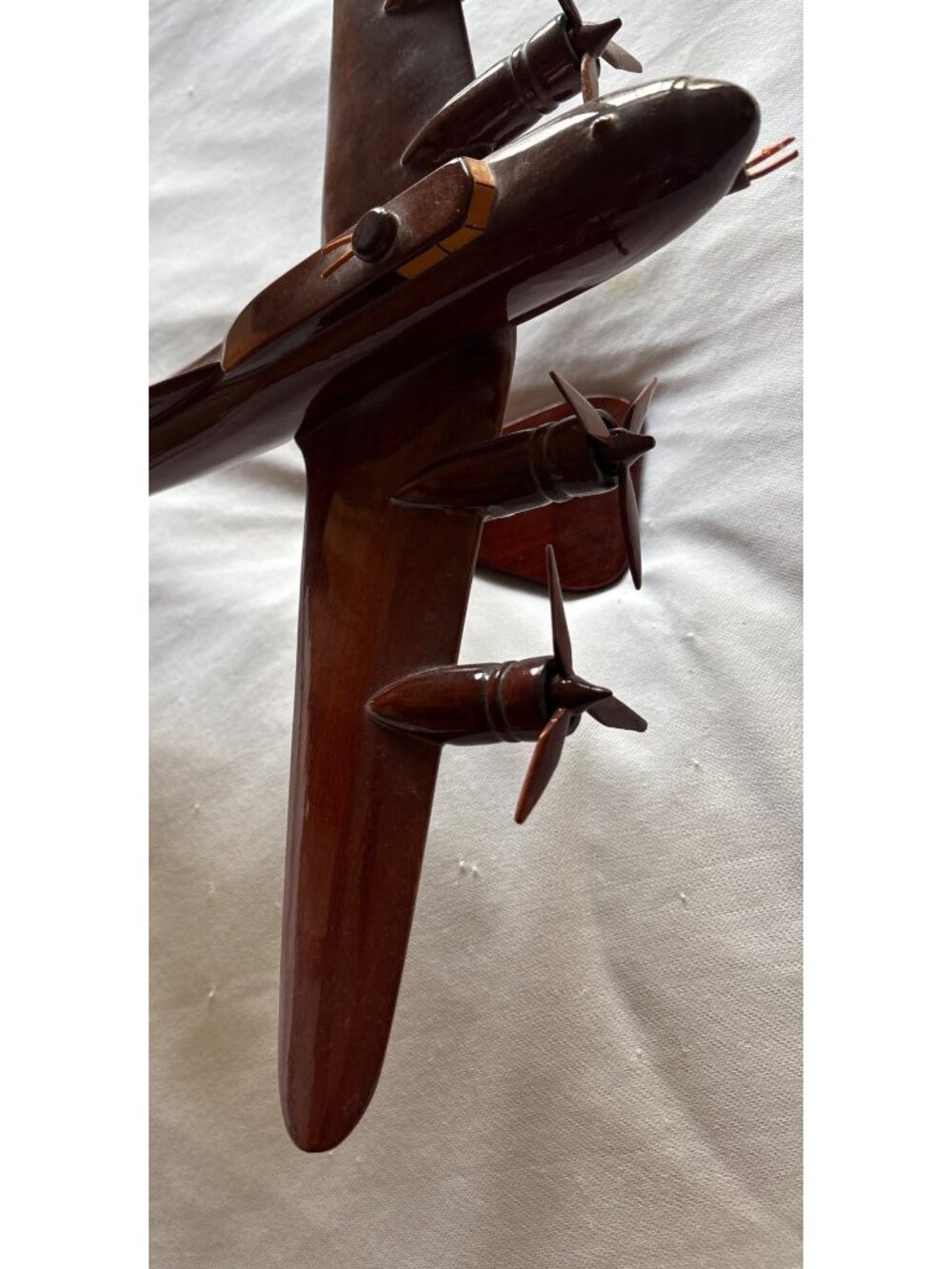 Handcrafted Wooden Airplane Model With Polished Finish Made In Vietnam - Picture 12 of 16